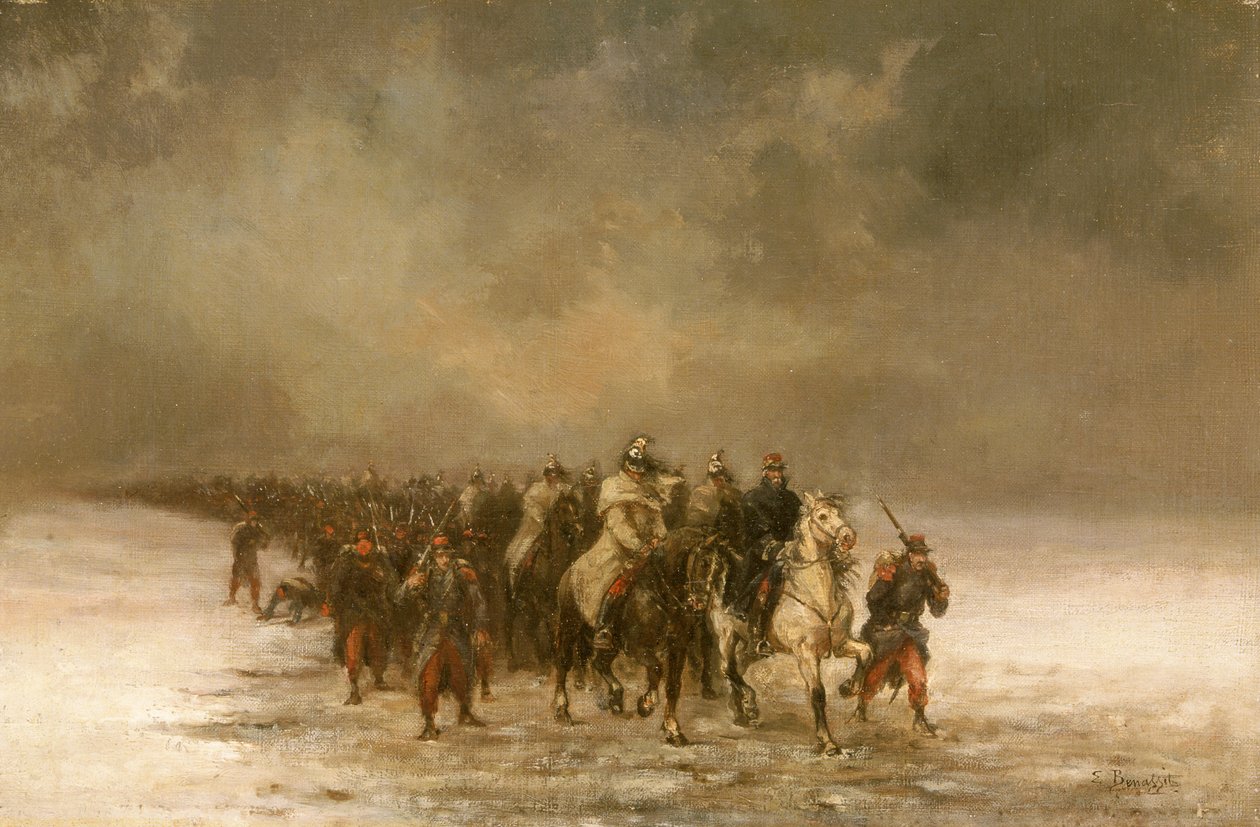 撤退"，约1871年 作者 路易斯·尤金·贝纳西特