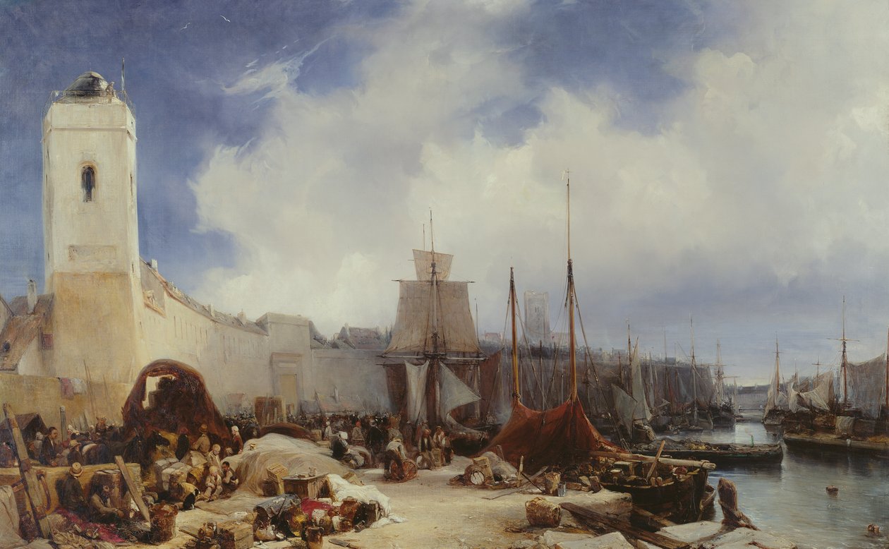 敦刻尔克港，1831年 作者 尤金·伊萨贝（Eugene Isabey）