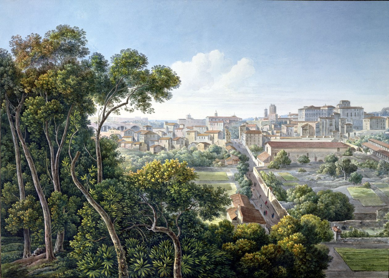 Viminale小山的看法，罗马，c.1800 作者 路易斯·弗朗索瓦·卡萨斯