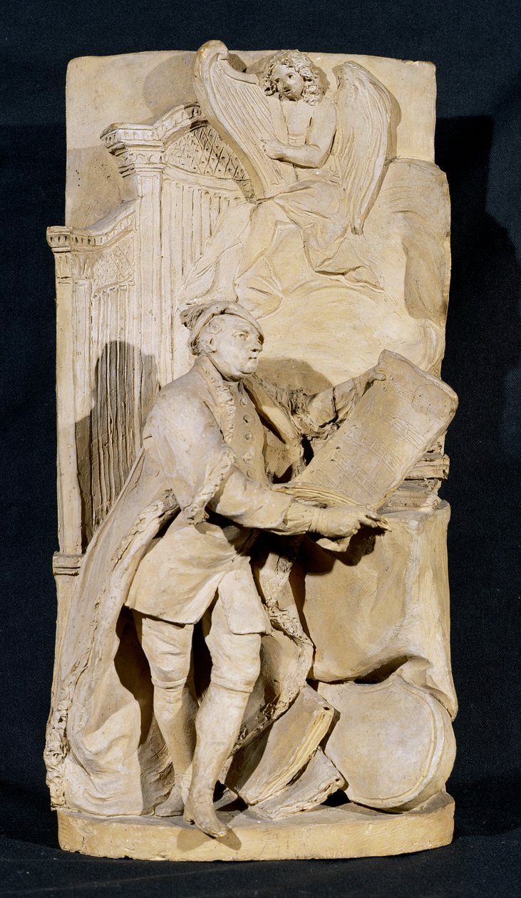 Modello为乔治·弗雷德里克·亨德尔（1685-1759）在威斯敏斯特教堂（1785-1759）的纪念碑，1760年（兵马俑） 作者 路易斯·弗朗索瓦·鲁比拉克