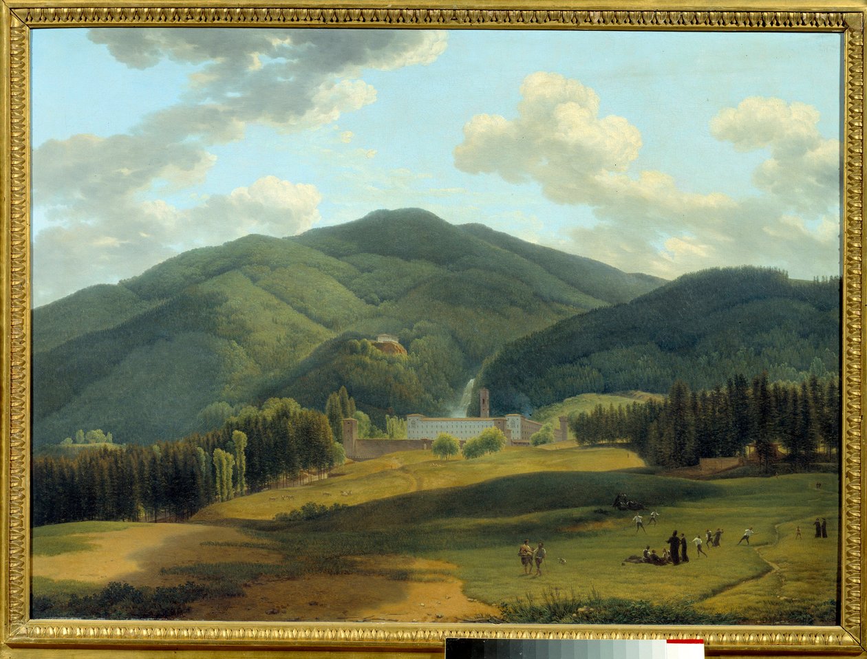 瓦兰布罗萨修道院。 Louis Gauffier (1761-1801) 的绘画 作者 路易斯·高菲耶