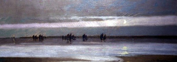 从卡比斯湾返回的渔船，约1904年（布面油画） 作者 路易斯·格里尔