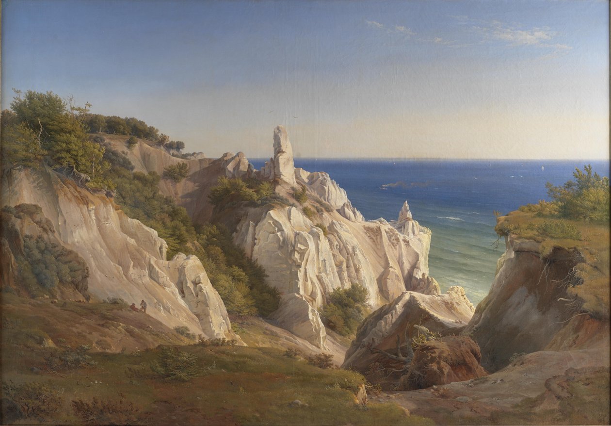 丹麦语  Møens Klint，蒙恩岛的悬崖 作者 路易斯·古利特（Louis Gurlitt）