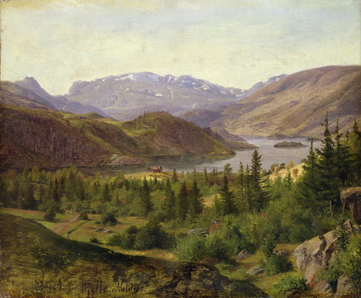 瓦尔德斯的希耶尔，蒂尔峡湾 作者 路易斯·古利特（Louis Gurlitt）