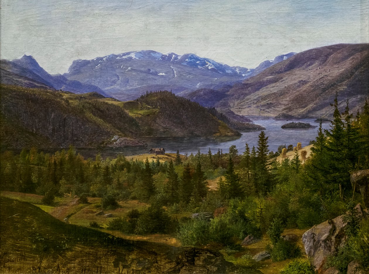 俯瞰斯利德雷峡湾 作者 路易斯·古利特（Louis Gurlitt）