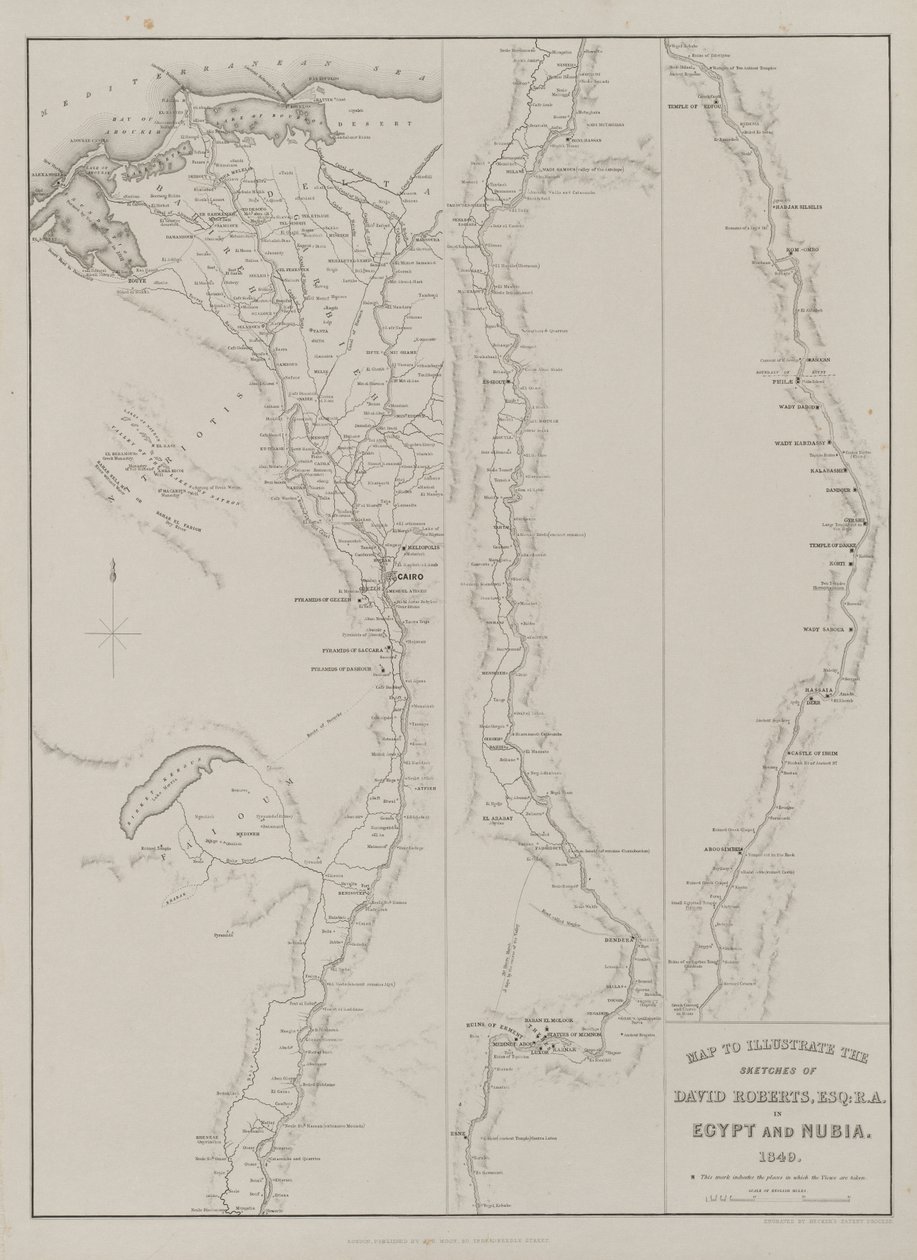 埃及和努比亚，第三卷：地图图解大卫·罗伯茨的素描，Esq ... 1849，1849。 作者 路易斯·哈格