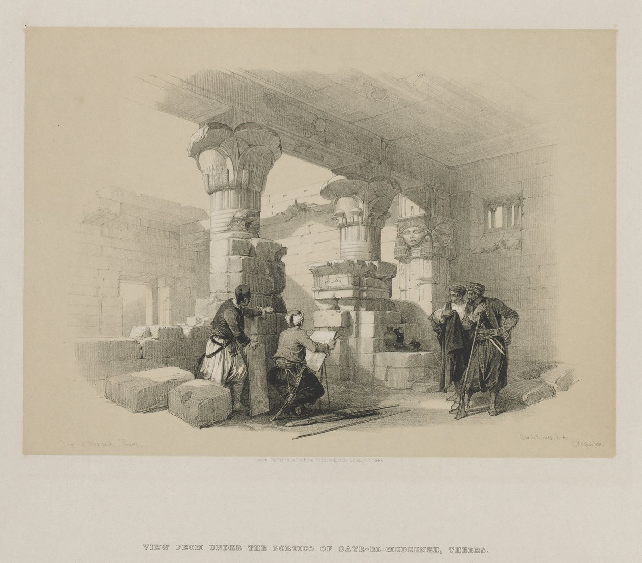 埃及和努比亚，第二卷：戴斯·艾尔·麦迪内（Dayr-El-Medeeneh），底比斯，1848年。 作者 路易斯·哈格