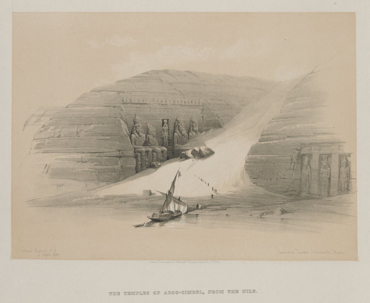 埃及和努比亚，第二卷：阿比亚·辛布尔挖掘的神庙，努比亚，1848年。 作者 路易斯·哈格