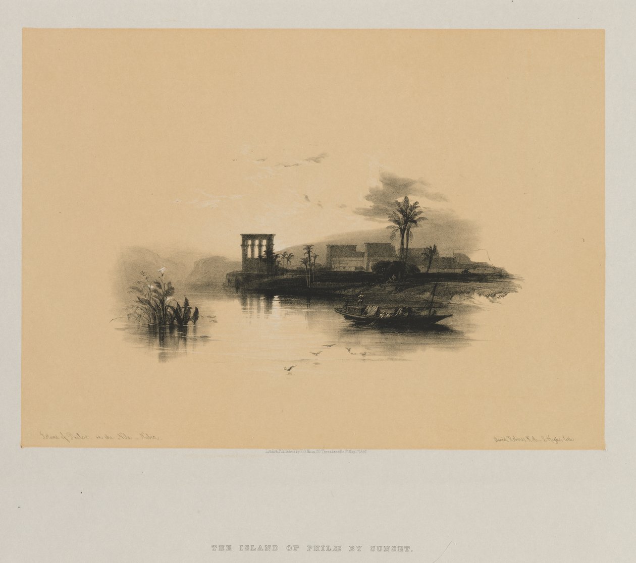 埃及和努比亚，第二卷：菲莱岛，努比亚，尼罗河，1847年。 作者 路易斯·哈格