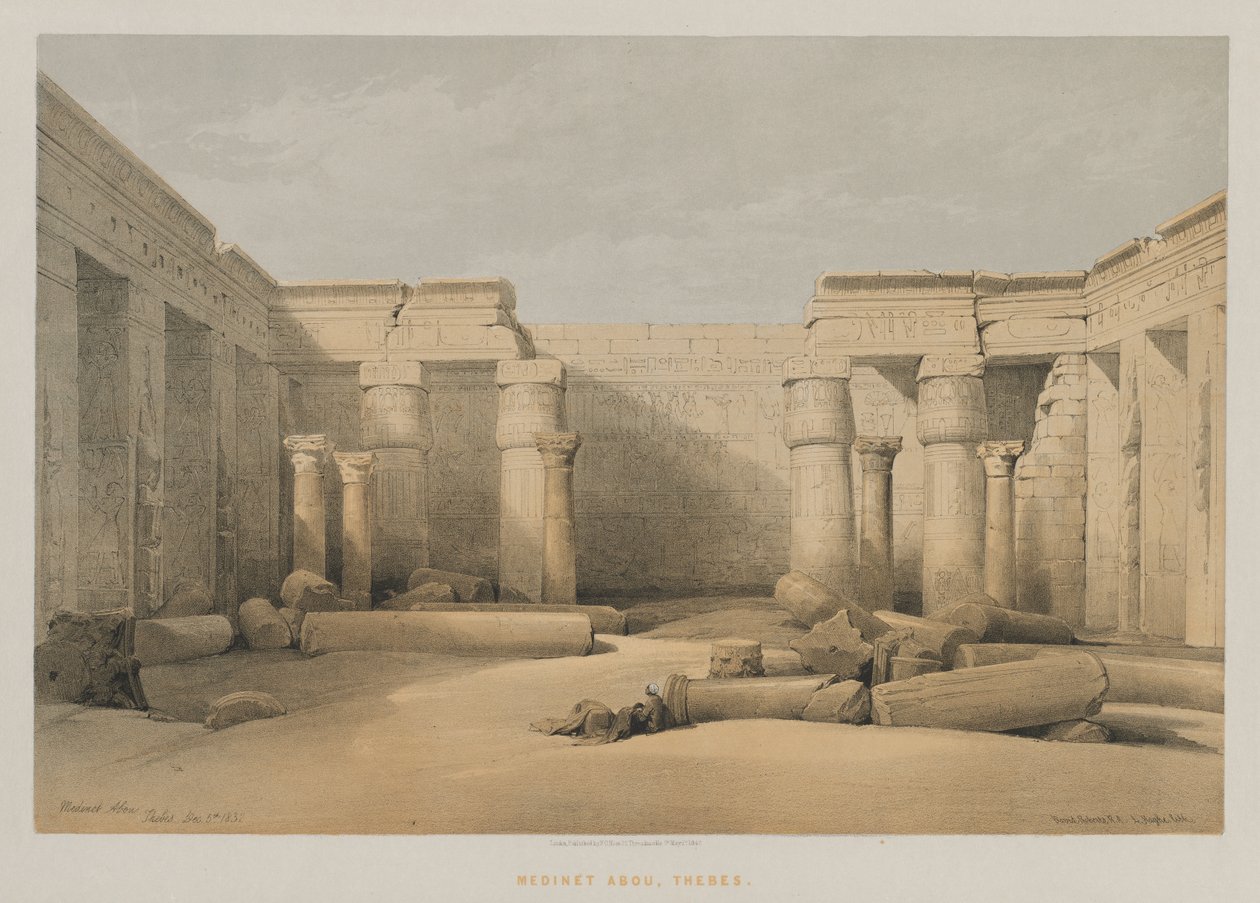 埃及和努比亚，第二卷：Medinet Abou，底比斯，1847年。 作者 路易斯·哈格