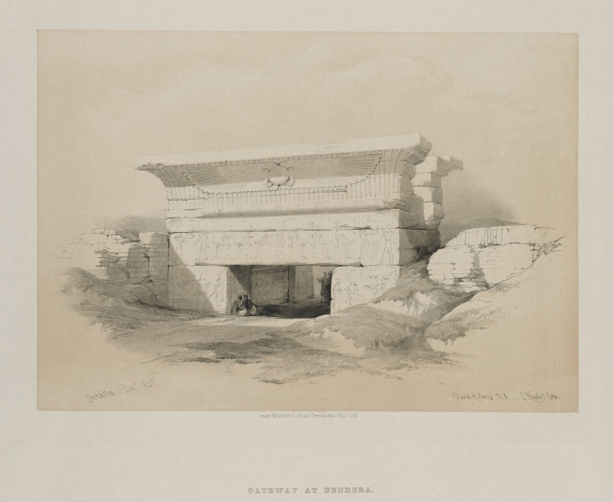 埃及和努比亚，第一卷：Dendera，1847年。 作者 路易斯·哈格