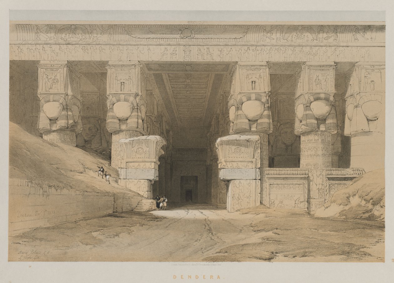 埃及和努比亚，第一卷：Dendera，1847年。 作者 路易斯·哈格