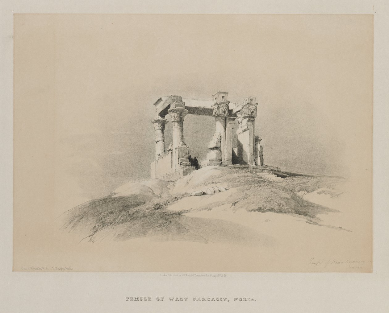 埃及和努比亚，第一卷：努比亚的Wady Kardassy庙，1846年。 作者 路易斯·哈格