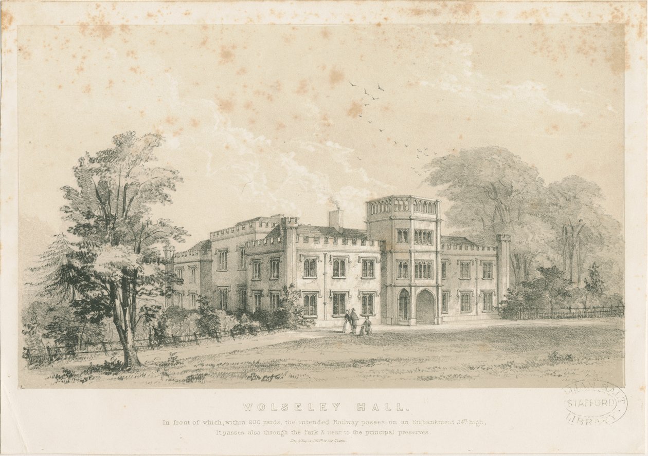 Wolseley Hall：钢雕刻，编号[c 1830]（印刷） 作者 路易斯·哈格