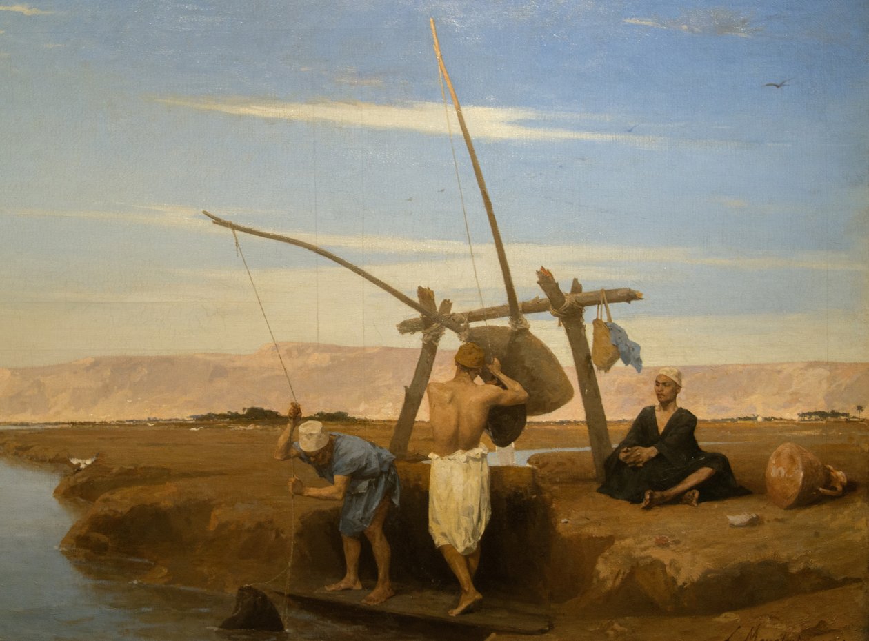 上埃及的沙杜夫（木板油画，1874 年） 作者 路易斯·伊波利特·穆肖