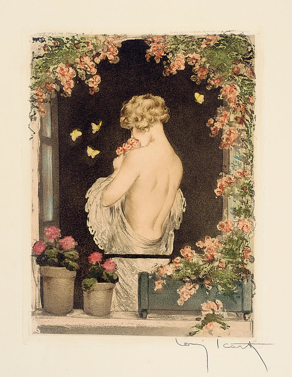 《四个季节：夏天》，c.1928（手绘干版画和凹版画）（另见 745548-51） 作者 路易卡特
