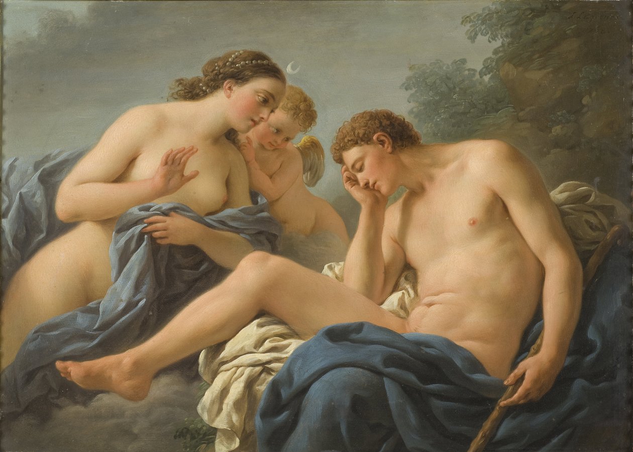 Diane et Endymion - Diana and Endymion, by Lagrenee, Louis Jean Francois, dit l