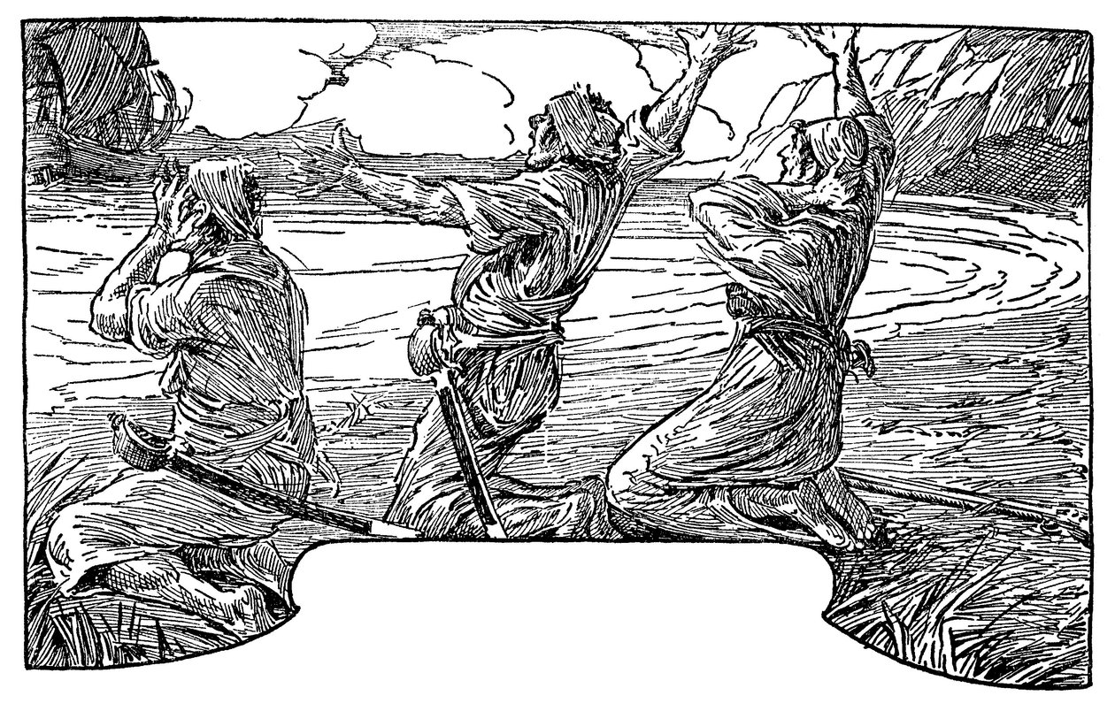 Louis Rhead (1857-1926) 为罗伯特·路易斯·史蒂文森 (1850-1894) 1915 年的小说《金银岛》所作的插图 作者 路易斯·约翰·黑德