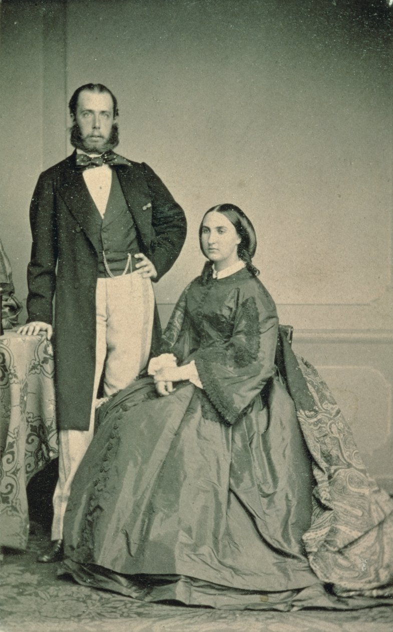 Hapsburg-Lorraine（1832-67）和夏洛特萨克森 - 科堡 - 哥达（1840-1927）的马克西米利安，墨西哥皇帝和皇后，1864年出发前往墨西哥出发 作者 路易·约瑟夫·格马尔