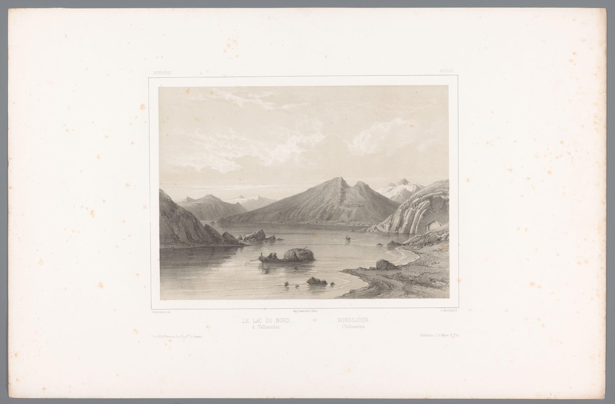 泰勒马克的诺斯约湖景观
Le lac du Nord à Tellemarken / Nordsjóen i Tellemarken（物体上的标题）
斯堪的纳维亚的面孔（系列标题）
Vues du Nord.Norvège（系列标题） 作者 路易斯·朱利安·贾科特（Louis Julien Jacottet）