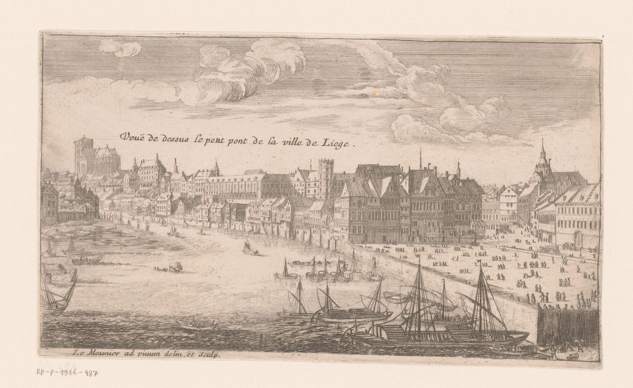 Gezicht op Luik
Veüe de dessus le petit pont de la ville de Liege（物上标题） 作者 路易斯·勒默尼耶