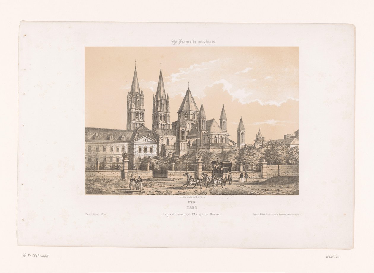 卡昂修道院与圣艾蒂安教堂的联系
卡昂Le grand Et.
Hedendaags Frankrijk（系列标题）
La France de nos jours（文物上的系列名称） 作者 路易斯·勒布勒东