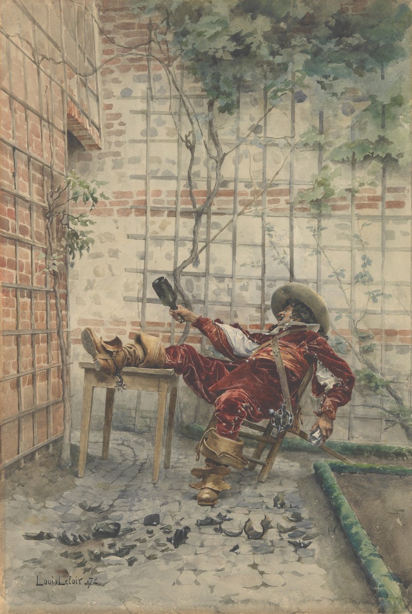在他的杯子里，1872年。 作者 路易斯·勒鲁瓦