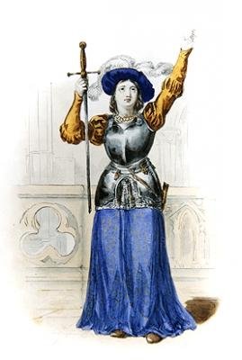 圣女贞德，来自E.Mennechet的 "Le Plutarque Francais "的插图 作者 路易斯·利奥波德（后）博伊（Boilly）