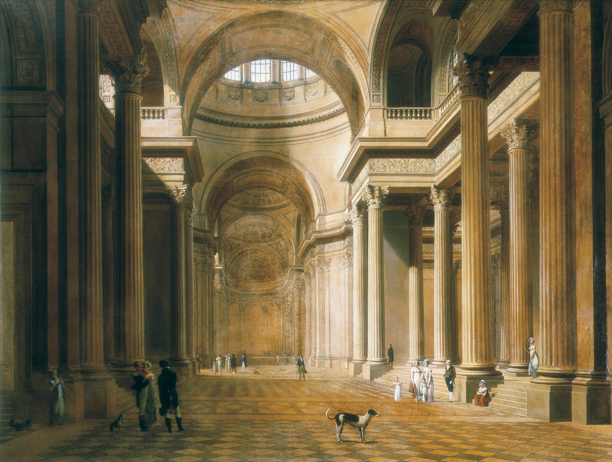 Interior of the Pantheon in Paris. Painting by Louis Leopold BOILLY 作者 路易斯·利奥波德·博伊