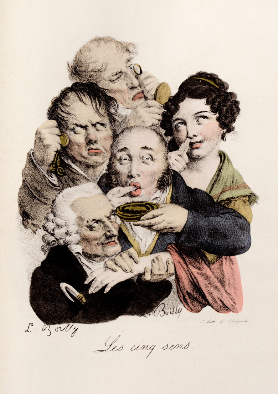 路易-利奥波德-博伊（Louis Leopold Boilly）的雕刻作品《五感》（Les cinq Sens）。 作者 路易斯·利奥波德·博伊