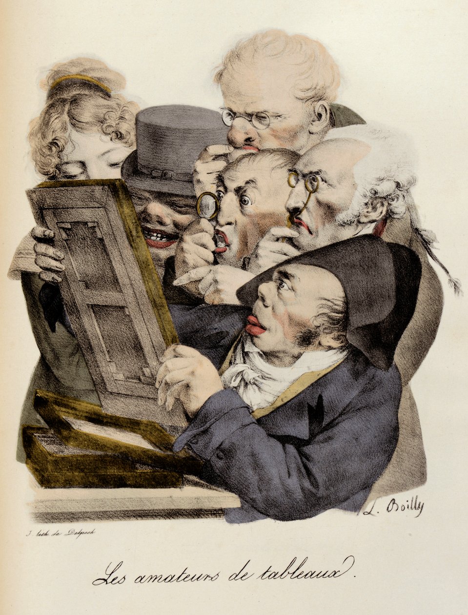 路易斯-利奥波德-博伊（Louis Leopold Boilly）的《绘画爱好者》雕刻作品 作者 路易斯·利奥波德·博伊