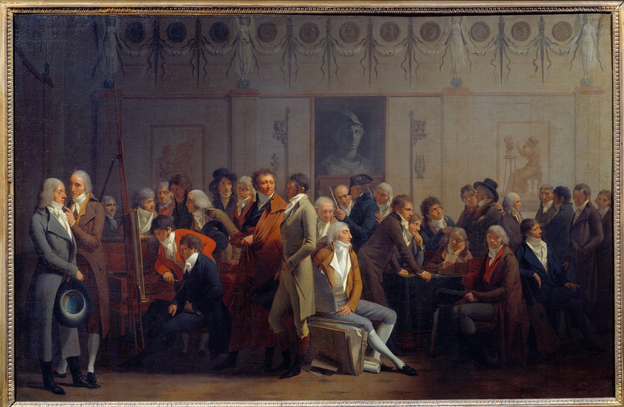 画家让·巴蒂斯特·伊萨贝（Jean Baptiste Isabey）的工作室中的艺术家会议 作者 路易斯·利奥波德·博伊