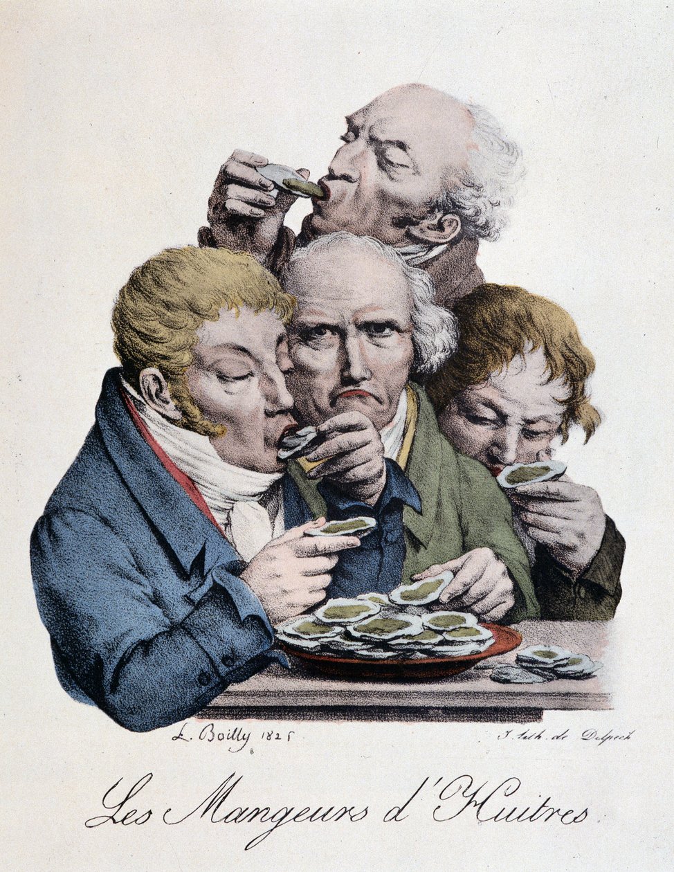 Oyster Eaters - by L. Boilly 作者 路易斯·利奥波德·博伊