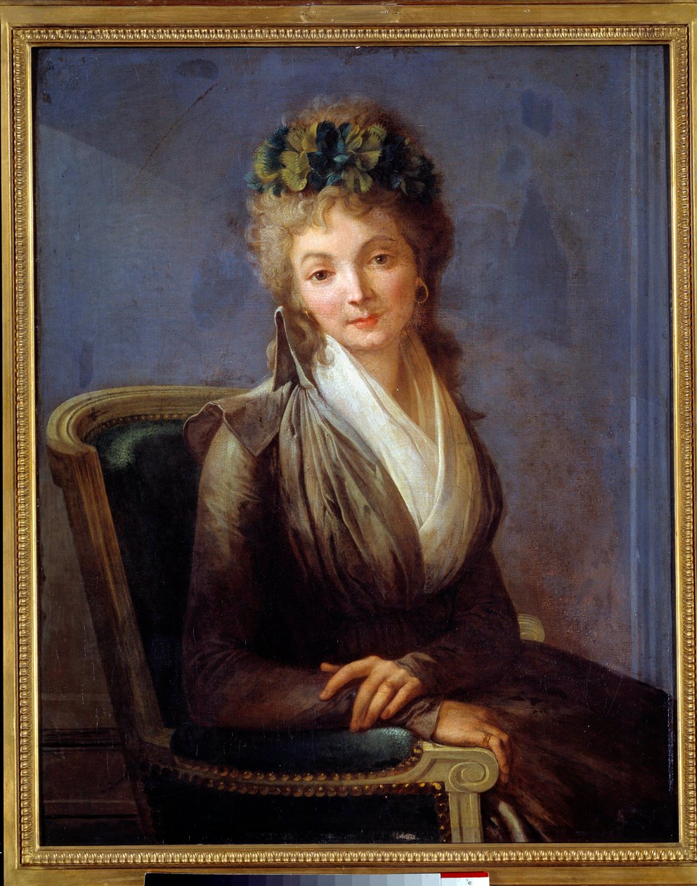推测Lucile Desmoulins (nee Anne-Louise Duplessis-Larison)(1771-1794)的肖像 路易斯-利奥波德-布依(1761-1845)的绘画。18世纪。尺寸0.85 x 0.67米 巴黎，卡纳瓦莱博物馆 作者 路易斯·利奥波德·博伊