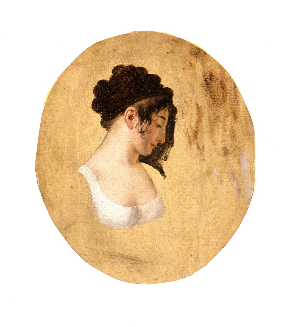 一名年轻女子头像，c.1794（布面油画） 作者 路易斯·利奥波德·博伊
