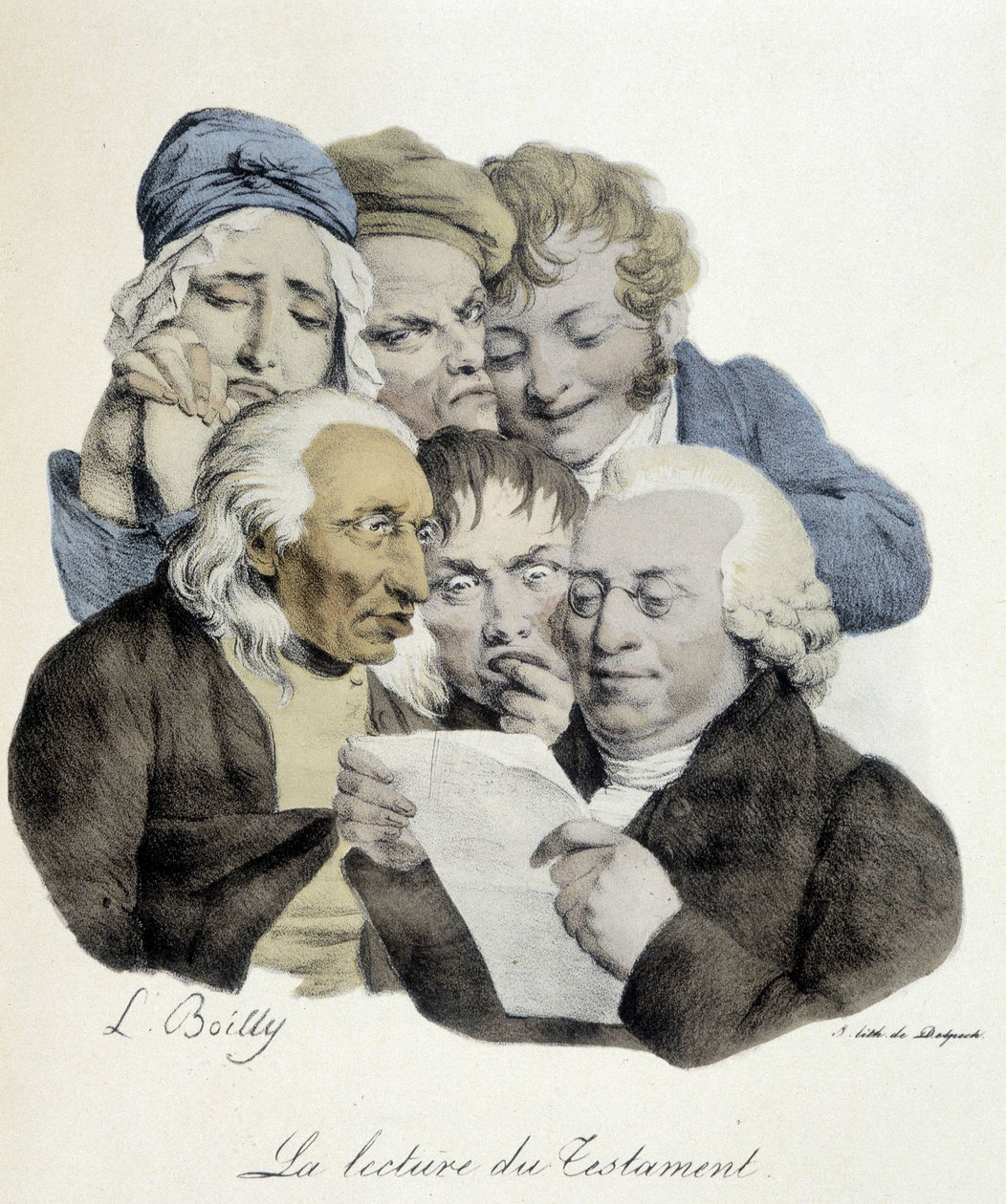 阅读遗嘱——路易斯·利奥波德·博伊利 (Louis Leopold Boilly) 作者 路易斯·利奥波德·博伊