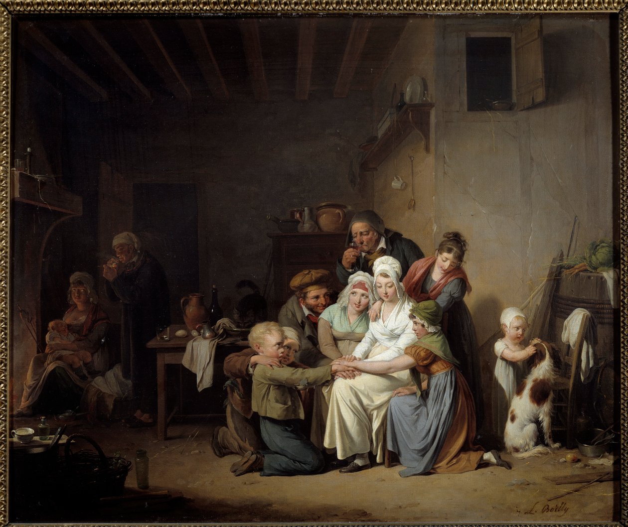 Louis Leopold Boilly (1761-1845) 的《牛脚游戏》 作者 路易斯·利奥波德·博伊