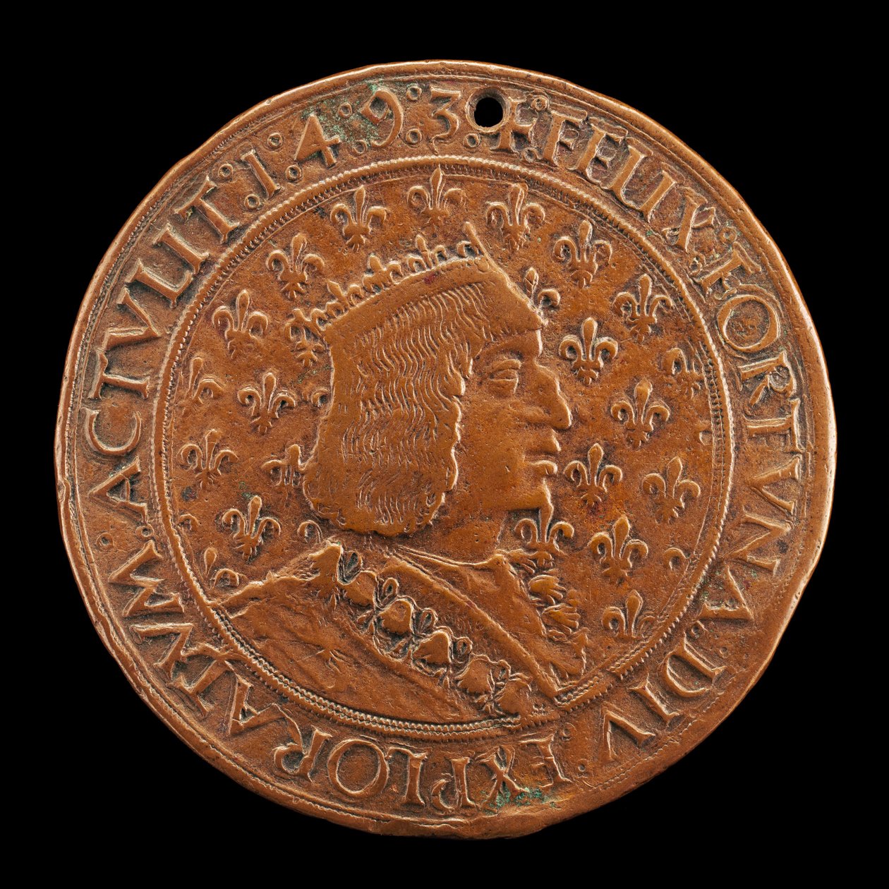 查理八世，1470-1498年，法国国王1483年[正面]，14931494年 作者 路易斯·莱佩尔