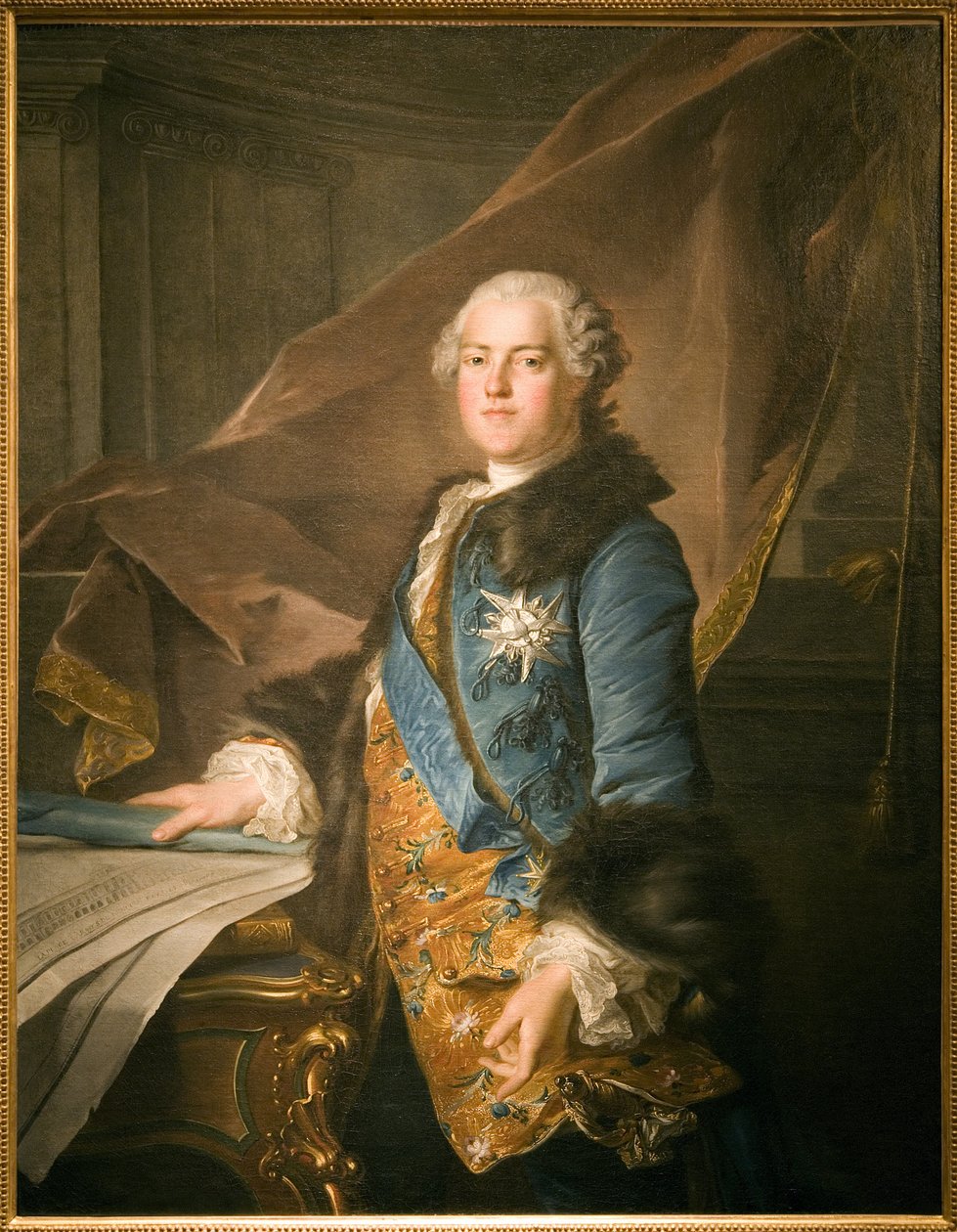 阿贝尔·弗朗索瓦·泊松 (Abel Francois Poisson) 肖像，马里尼侯爵 (1727-1781)，国王建筑总监，路易斯·托克 (Louis Tocque)（1696-1772）画布油画。 摄影，KIM Youngtae，巴黎，卡纳瓦雷博物馆。 作者 路易斯·托克
