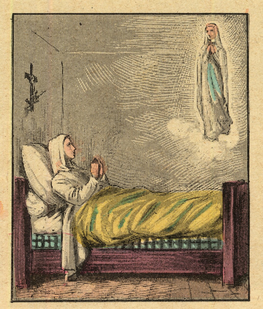 Bernadette Soubirous（1844-1879 年）--雕刻选自 Louis Maitrejean 和 Georget Ramond 所著《宗教教育的眼睛。精彩相册"，作者 Louis Maitrejean 和 Georget Ramond - 法国 1910 年 作者 路易斯·梅特让