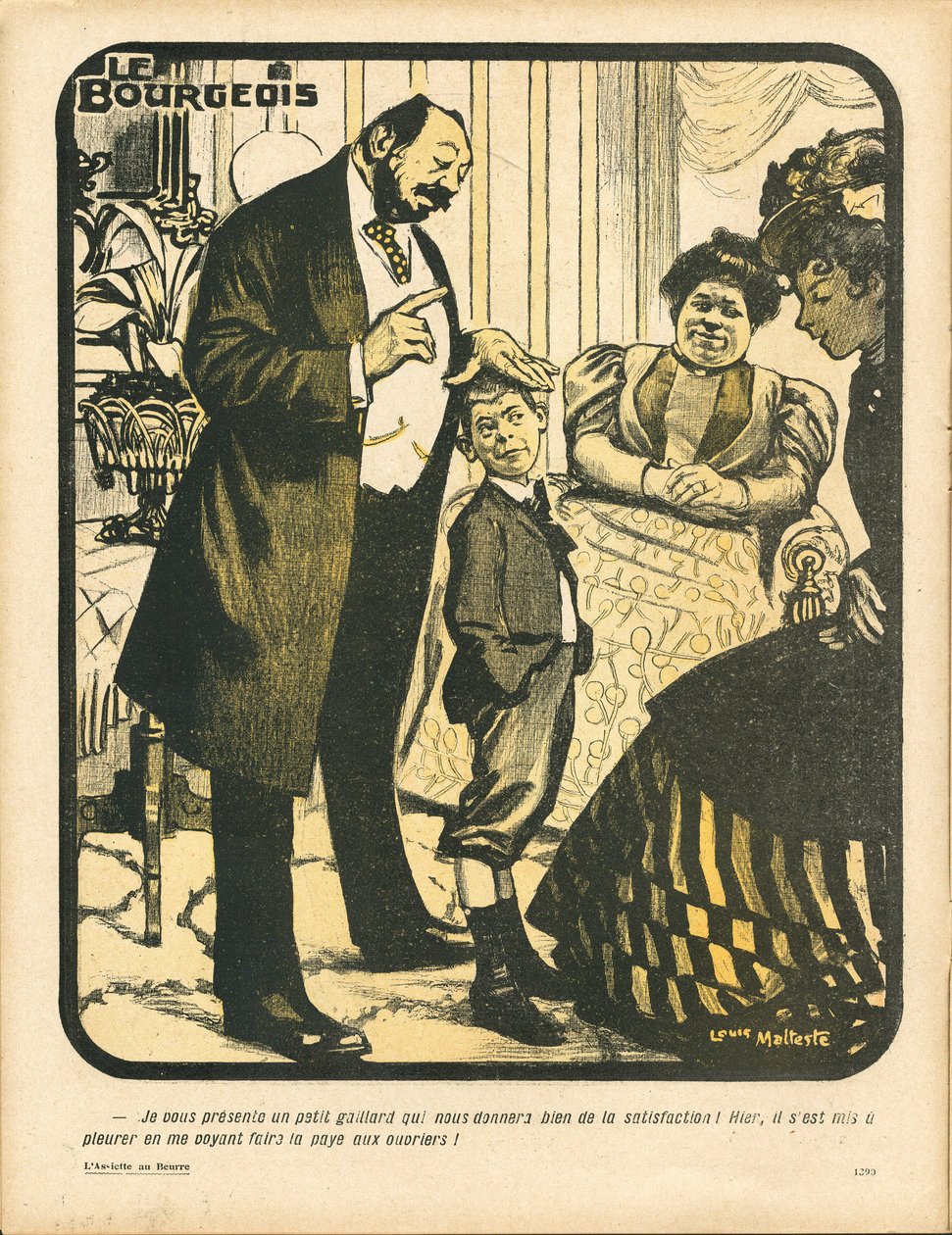 黄油板，编号295，彩色讽刺画 作者 路易斯·马尔泰斯（Louis Malteste）