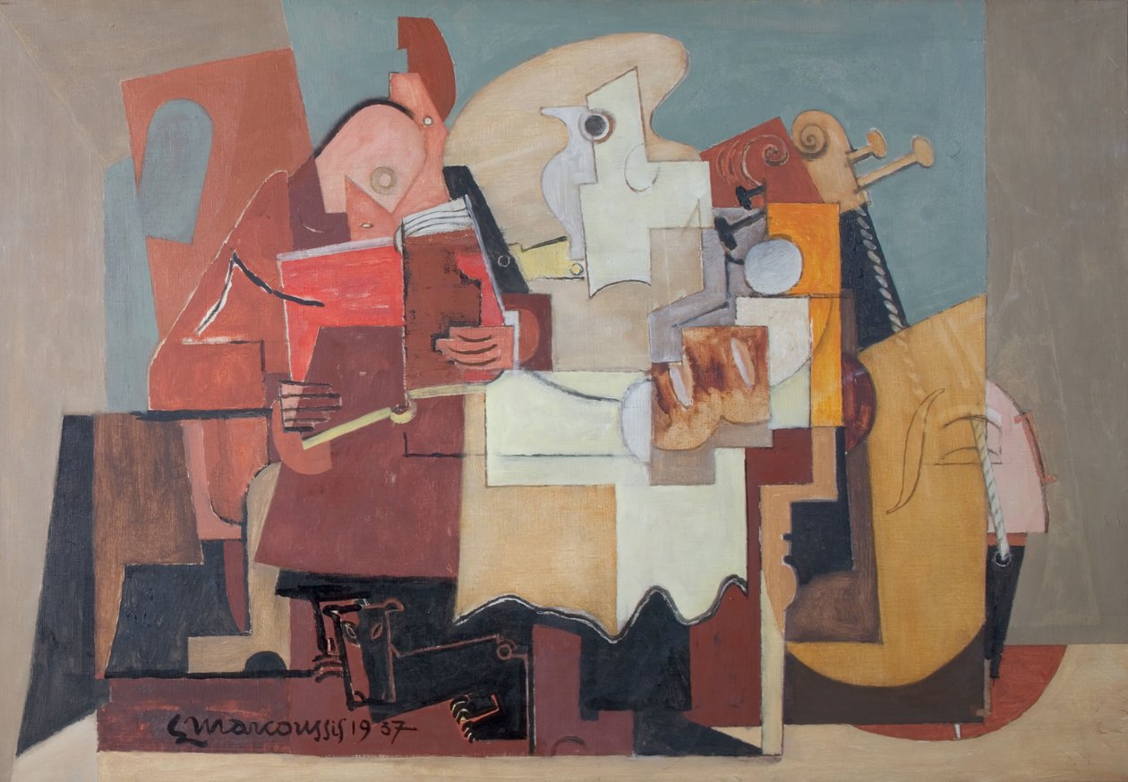 读者》，1937年。 作者 路易·马可西西斯（Louis Marcoussis）