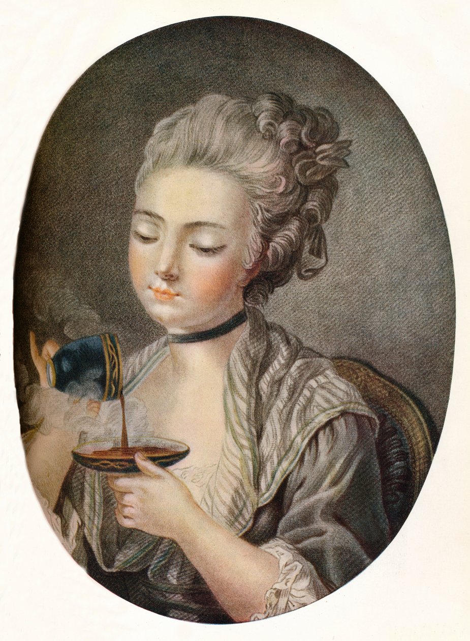 喝咖啡的女孩，c1774 作者 路易·马林·邦内特