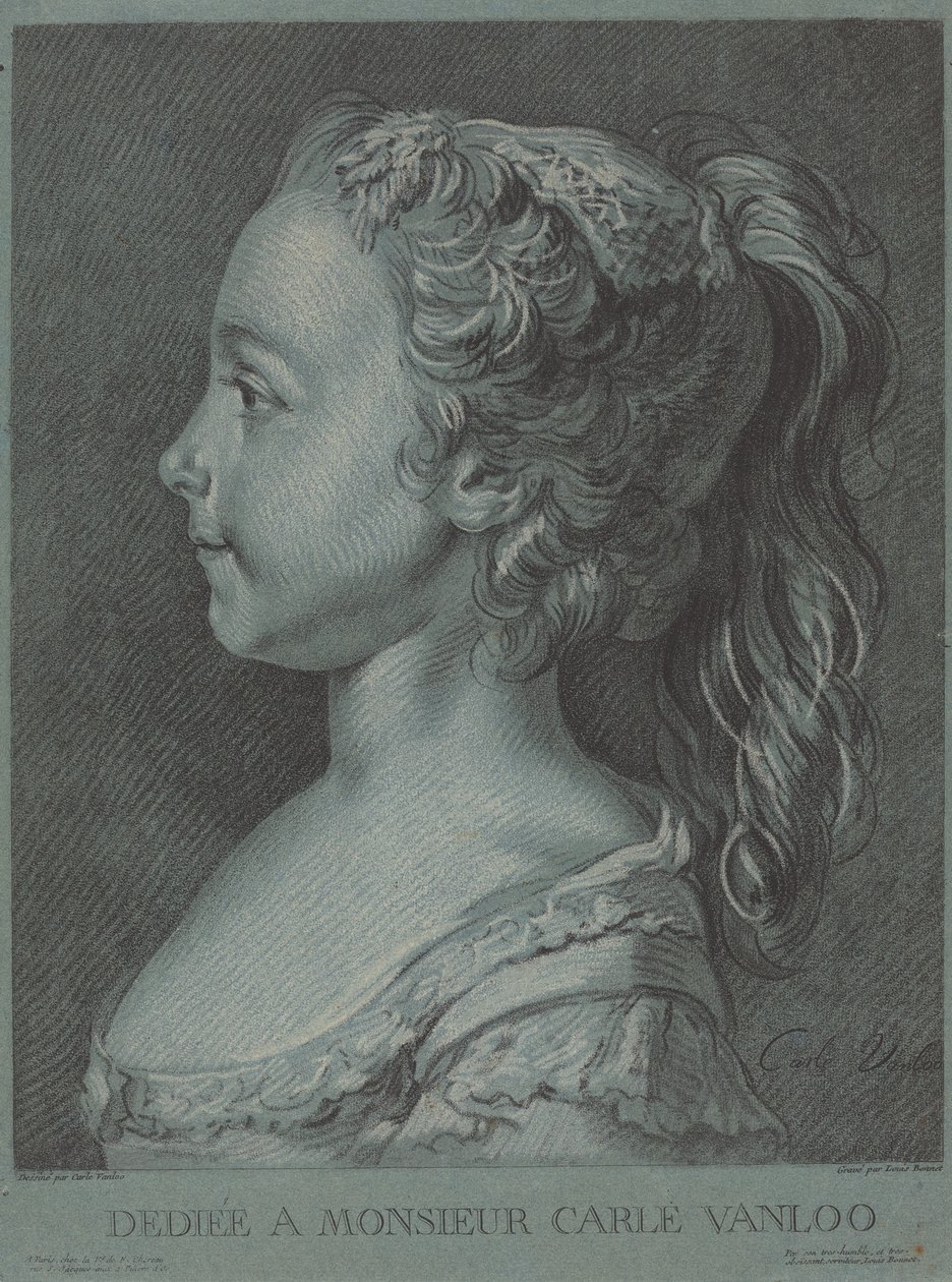 Marie-Rosalie Vanloo 作者 Carle Van Loo 之后的 Louis Marin Bonnet