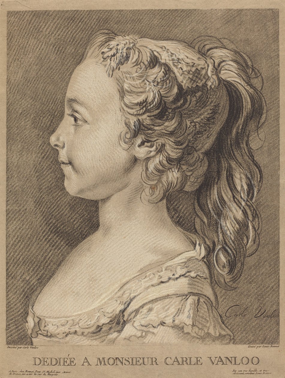 Marie-Rosalie Vanloo 作者 Carle Van Loo 之后的 Louis Marin Bonnet