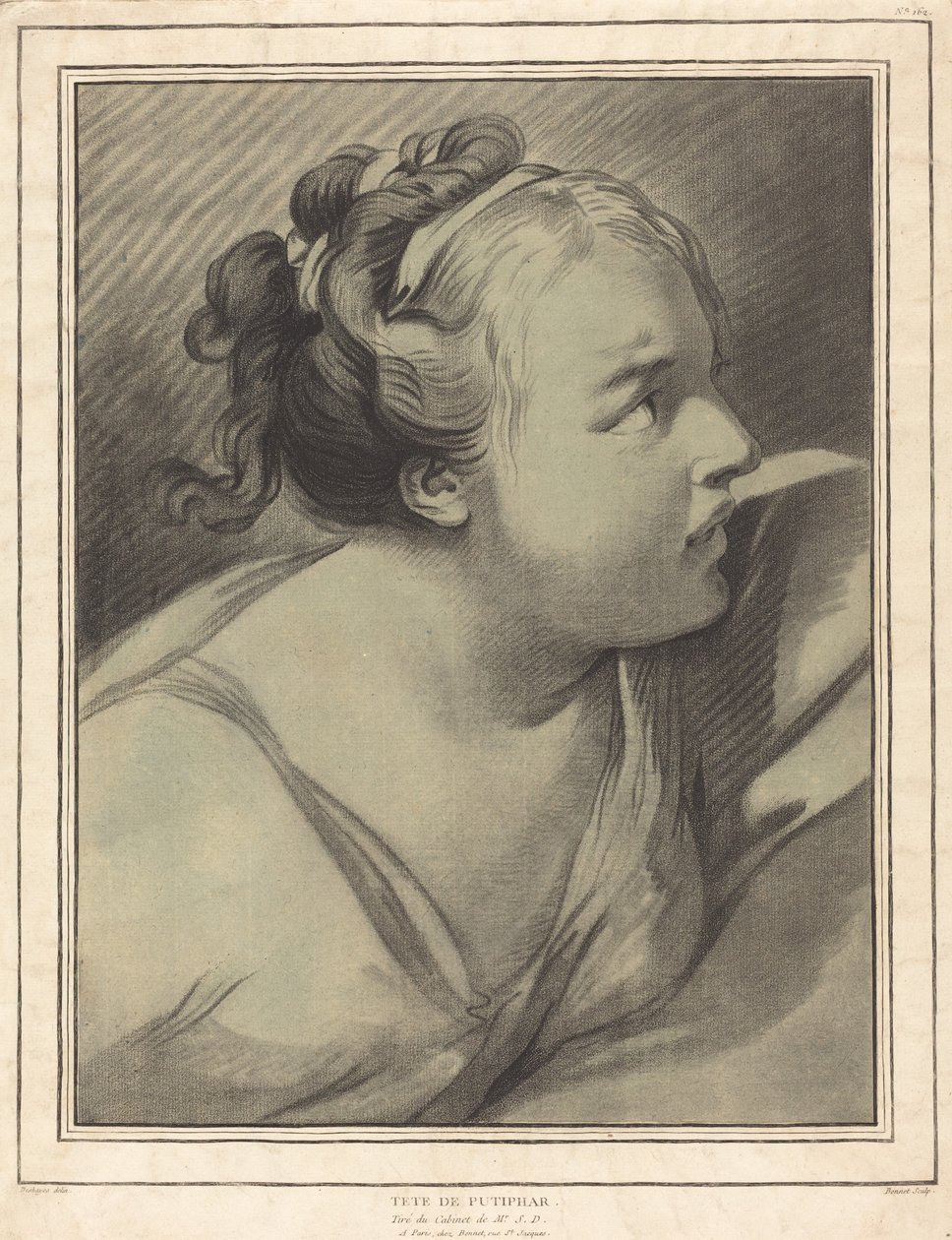 波提乏的妻子（Tête de Putiphar） 作者 Louis Marin Bonnet，模仿 Jean Baptiste Deshays