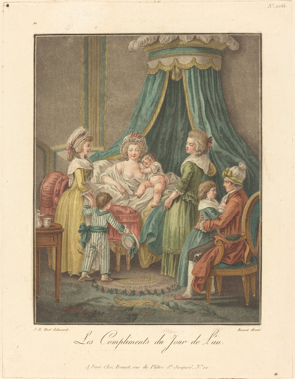 新年的赞美 作者 Louis Marin Bonnet 模仿 Jean Baptiste Hüet，我