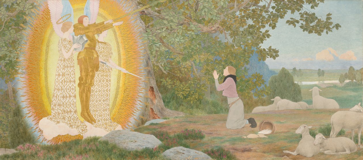 圣女贞德的愿景和灵感》系列：I，约1907-1909年初。 作者 路易斯·莫里斯·布泰·德·蒙维尔