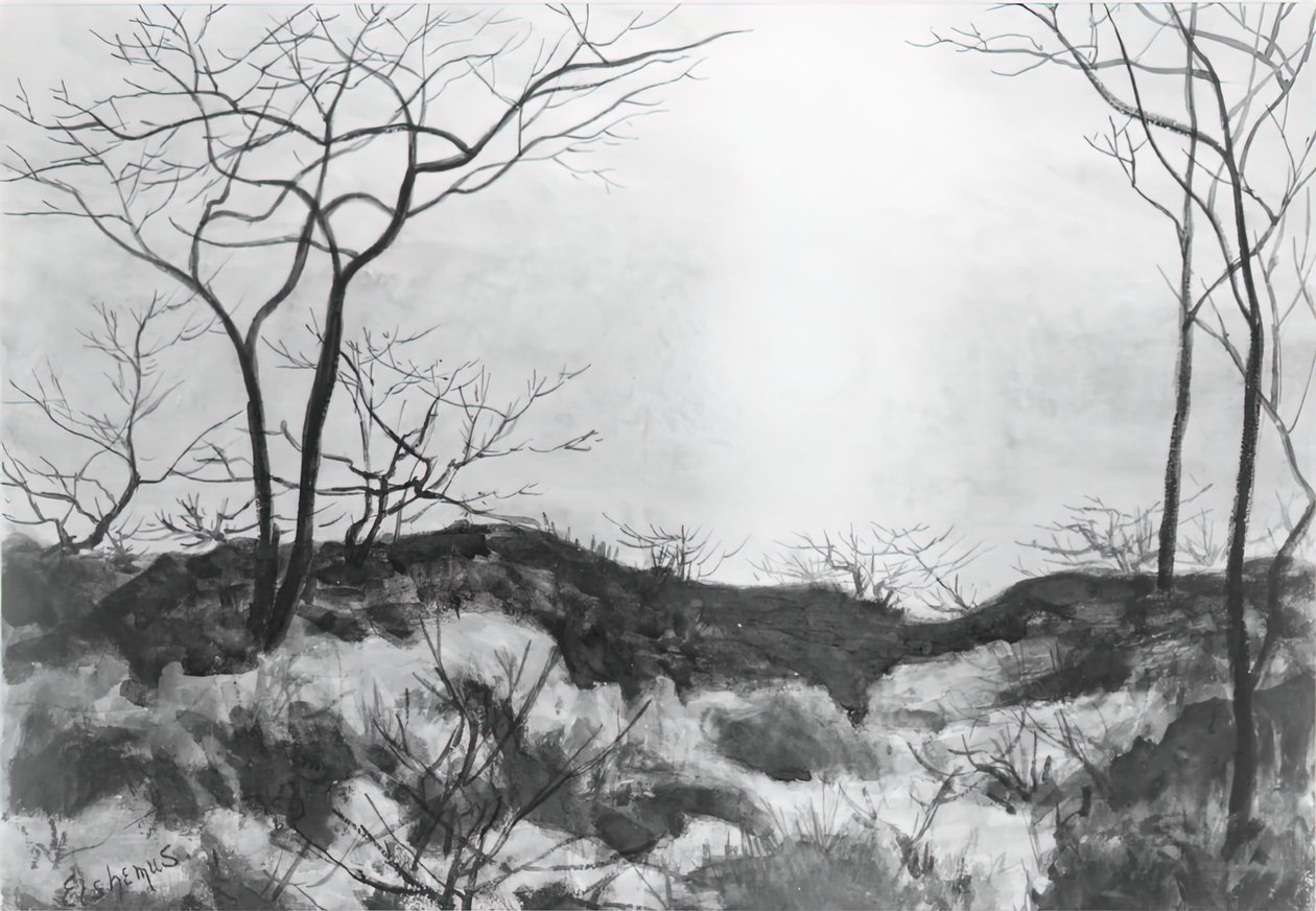 蓝色风景，约1896-1899。 作者 路易斯·米歇尔·伊尔西缪斯