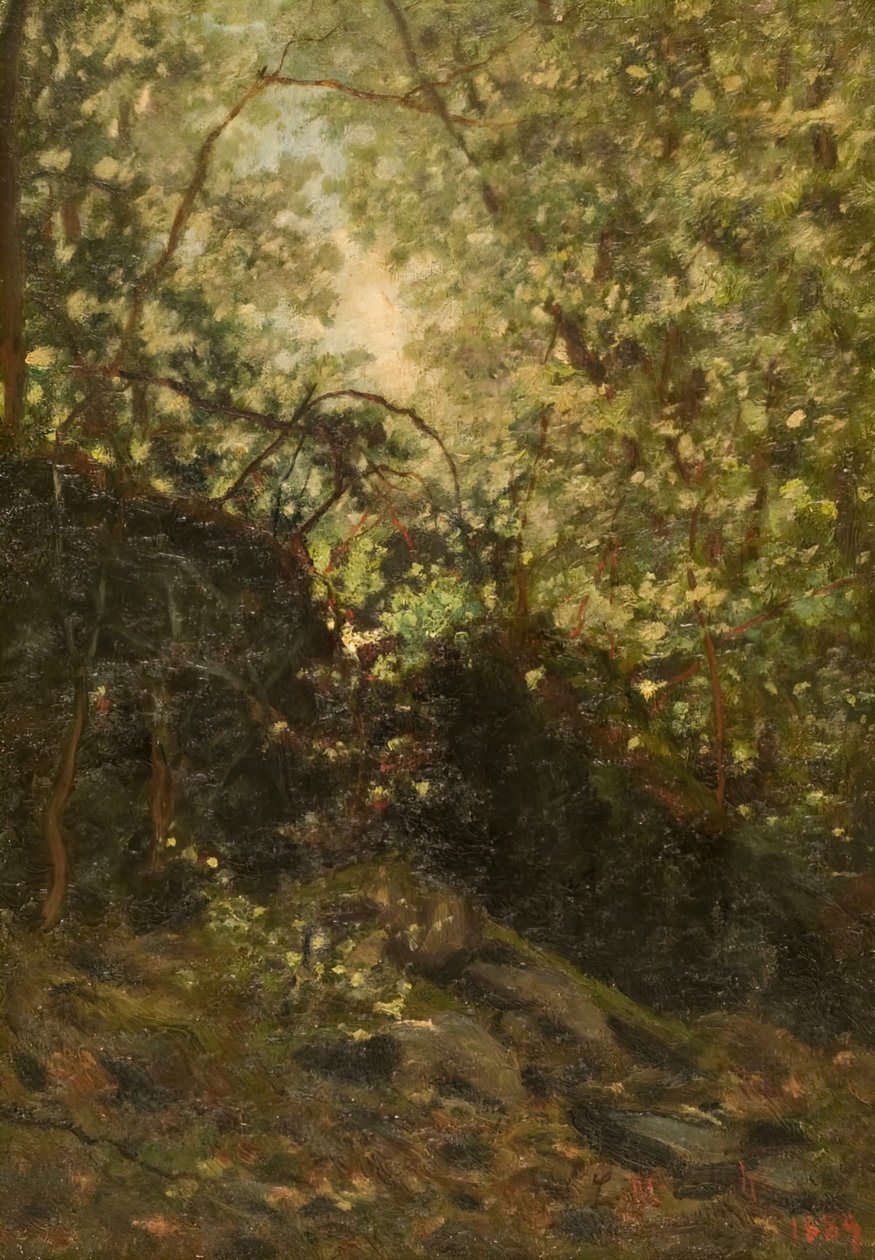 穿越森林的夜晚，1889年。 作者 路易斯·米歇尔·伊尔西缪斯